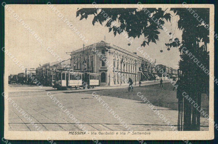 Messina Città Via Garibaldi Tram Via Primo Settembre cartolina MX0743 – fronte