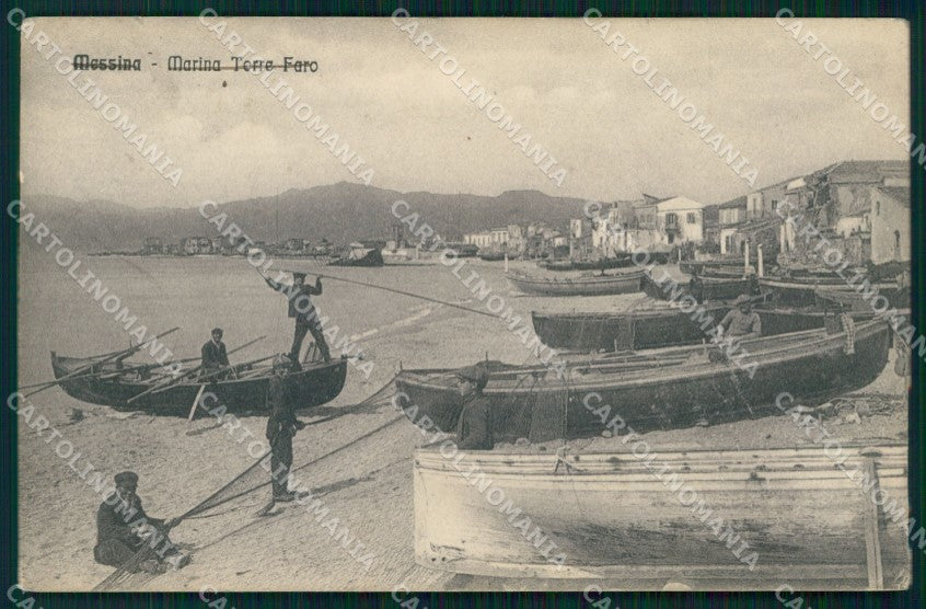 Messina Città Marina Torre Faro Barche Alterocca 22805 cartolina MX0744 – fronte