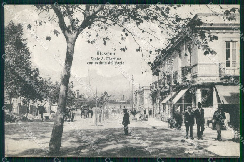 Messina Città Viale San Martino Veduta Porto cartolina MX0745 – fronte