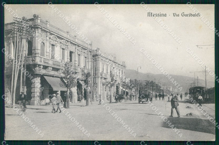Messina Città Via Garibaldi Tram cartolina MX0746 – fronte