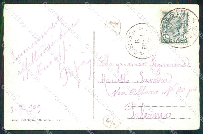 Messina Città Viale Principe Amedeo Alterocca 3204 cartolina MX0752 – retro