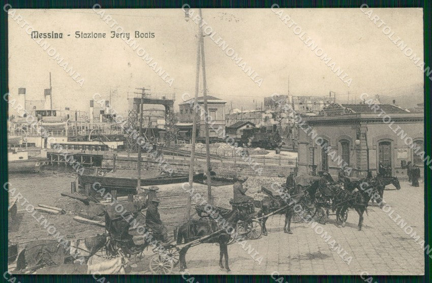 Messina Città Stazione Ferry Boats Alterocca 22779 cartolina MX0762 – fronte
