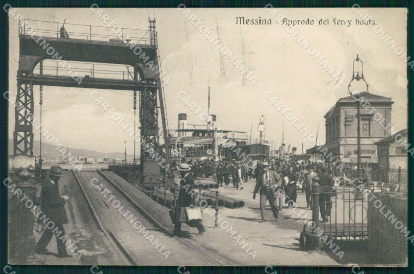 Messina Città Approdo Ferry Boat cartolina MX0770 – fronte