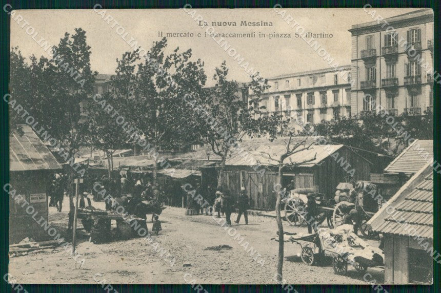 Messina Città Piazza San Martino Mercato Alterocca 3205 cartolina MX0779 – fronte