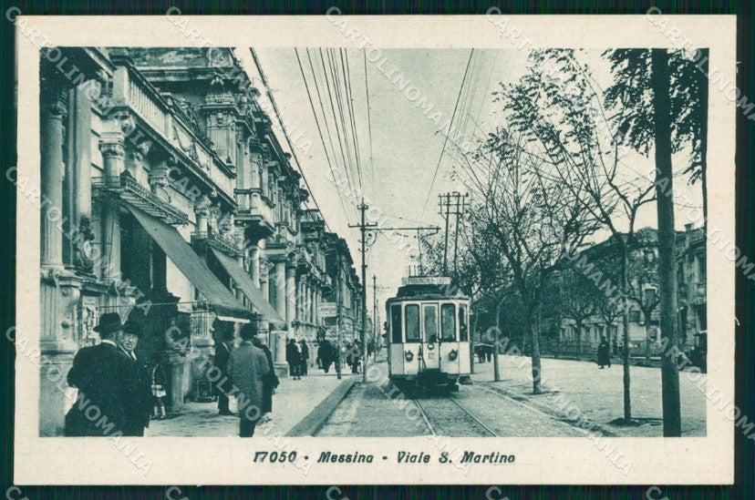 Messina Città Viale San Martino Tram cartolina MX0786 – fronte