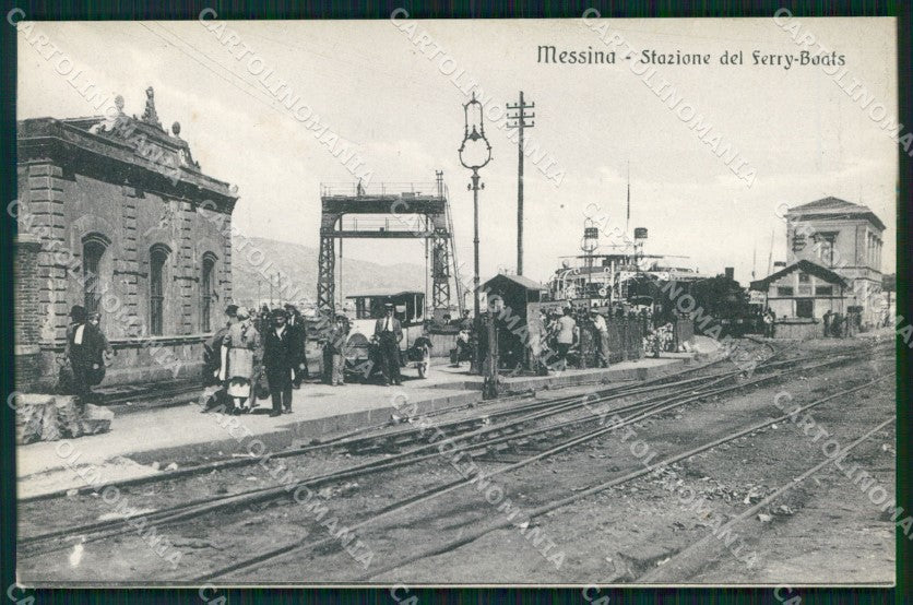 Messina Città Stazione Ferry Boats cartolina MX0788 – fronte