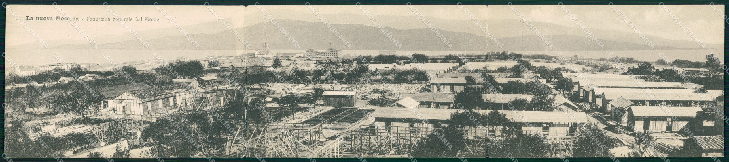 Messina Città Veduta Generale Alterocca 8195 Tripla cartolina MX0817 – fronte