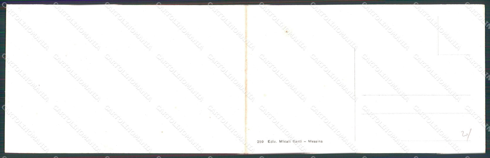 Messina Città Veduta Generale dal Molo Doppia cartolina MX0820 – retro