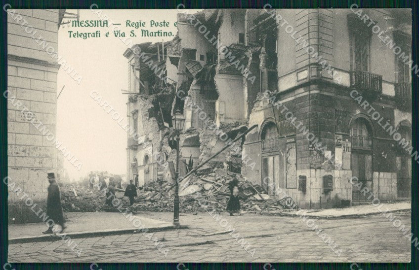 Messina Città Via San Martino Regie Poste Telegrafi cartolina MX0823 – fronte