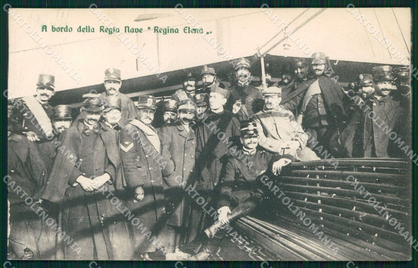 Messina Città Militari a Bordo della Regia Nave Regina Elena cartolina MX0835 – fronte