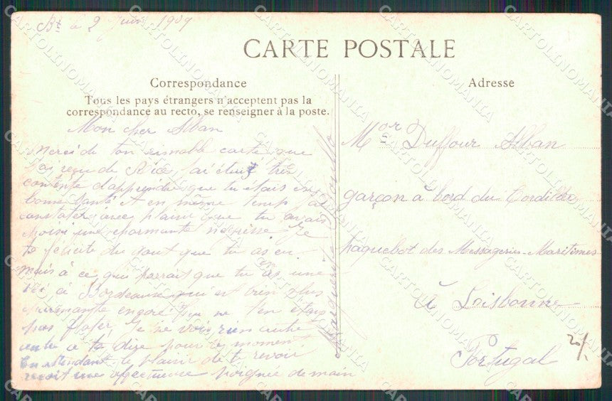 Messina Città Navi Inglesi Trasporto Feriti SCOLLATA cartolina MX0849 – retro