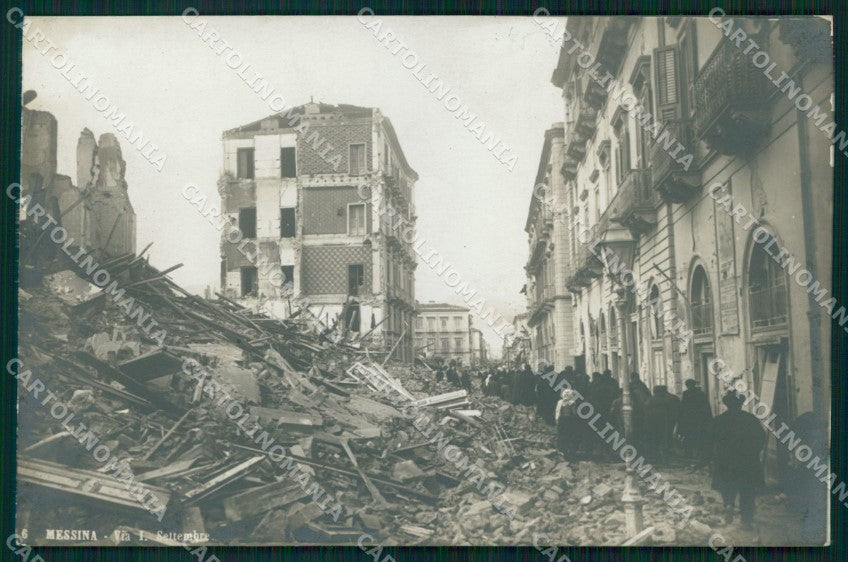 Messina Città Via Primo Settembre Terremoto Foto cartolina MX0854 – fronte