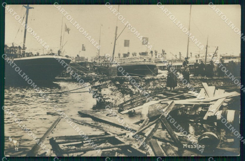 Messina Città Ferry Boats Terremoto Foto cartolina MX0856 – fronte
