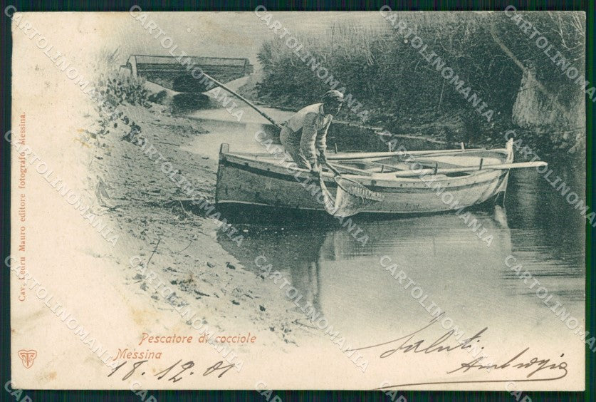 Messina Città Ganzirri Lago Pescatori di Cocciole cartolina MX0873 – fronte