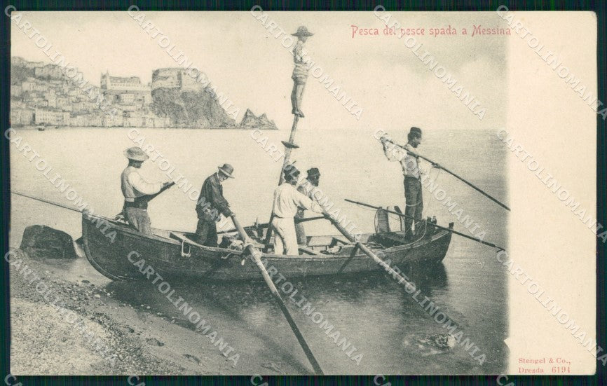 Messina Città Pesca del Pesce Spada Stengel 6191 Mestieri cartolina MX0880 – fronte
