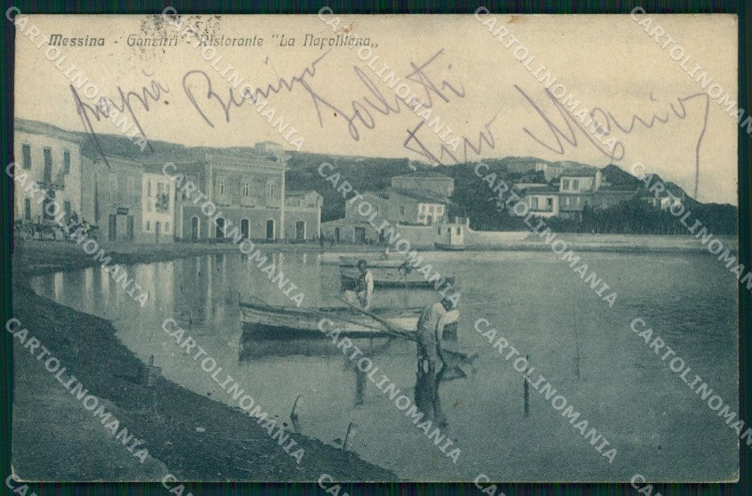 Messina Città Ganzirri Ristorante La Napolitana Lago Barche cartolina MX0894 – fronte
