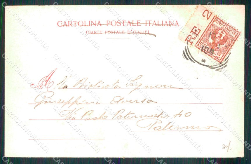Messina Città Ganzirri Lago Barche cartolina MX0896 – retro