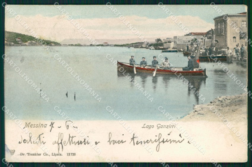 Messina Città Ganzirri Lago Barche Trenkler 12728 cartolina MX0900 – fronte