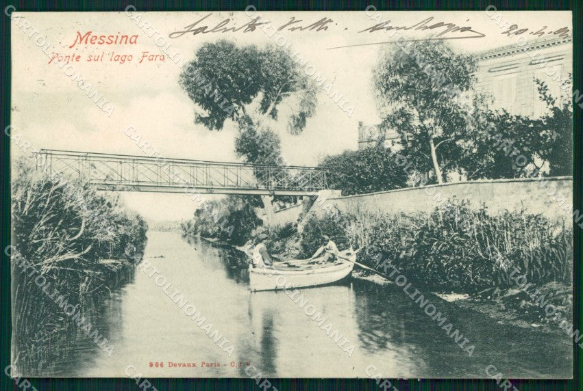 Messina Città Ganzirri Ponte Lago Faro cartolina MX0902 – fronte