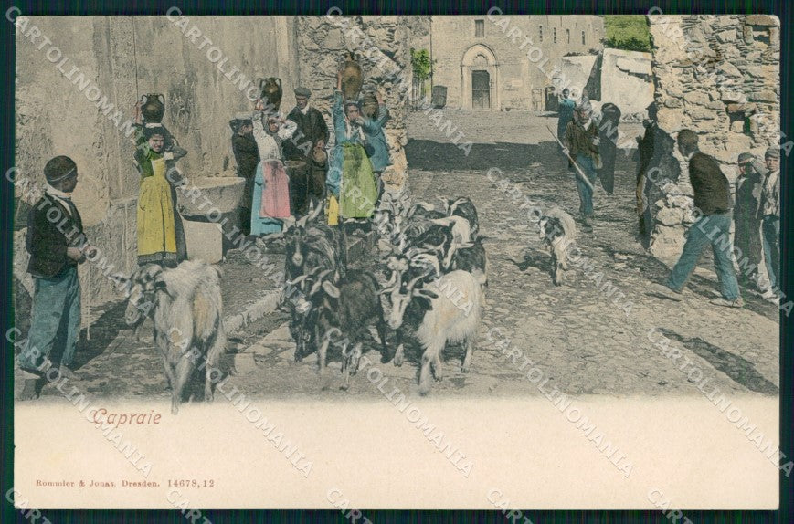 Messina Taormina Costumi Siciliani Capraie Rommler 14678 cartolina MX0908 – fronte