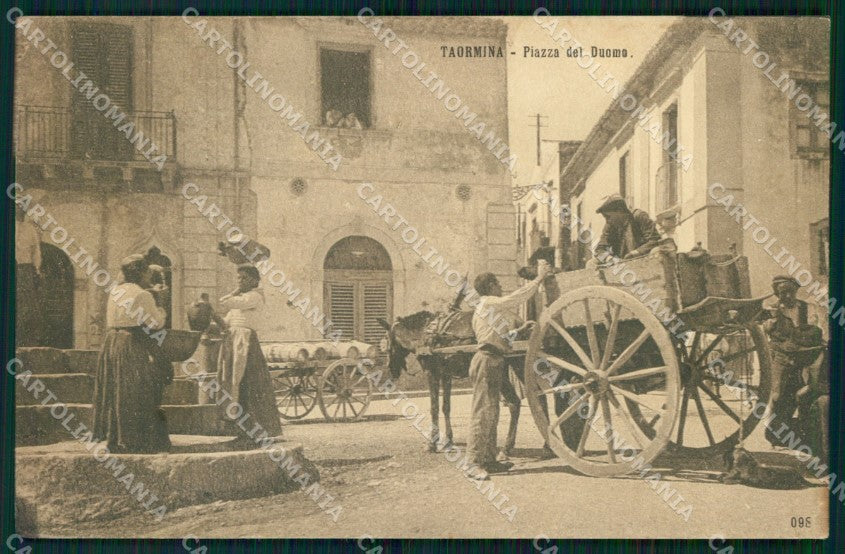 Messina Taormina Costumi Siciliani Piazza Duomo cartolina MX0910 – fronte