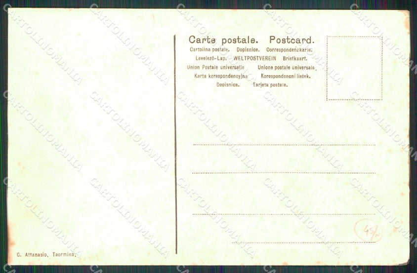 Messina Taormina Costumi Siciliani Piazza Duomo cartolina MX0910 – retro