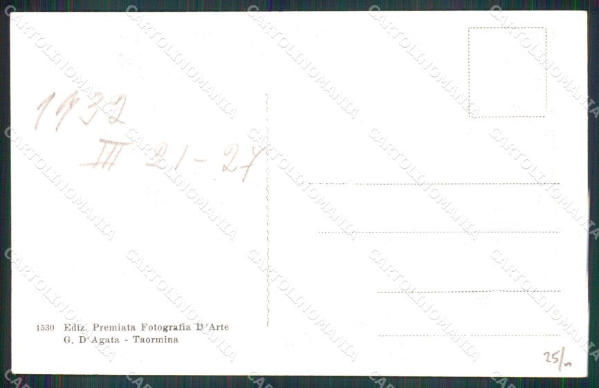 Messina Taormina Via Case Pinte Mestieri Calzolaio cartolina MX0917 – retro