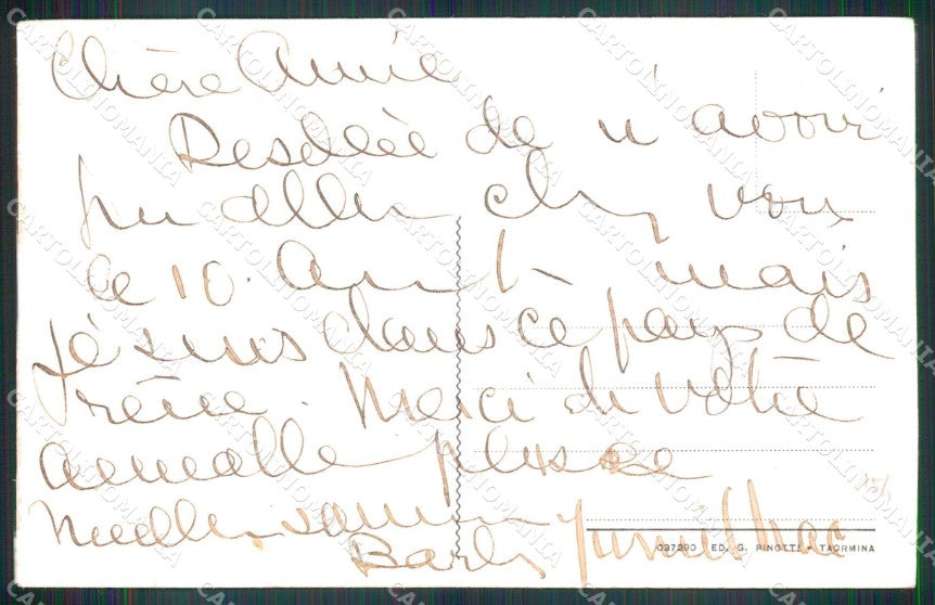 Messina Taormina Via Case Pinte Mestieri Calzolaio cartolina MX0919 – retro