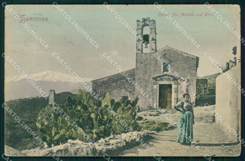 Messina Taormina Chiesa San Michele Etna cartolina MX0929 – fronte