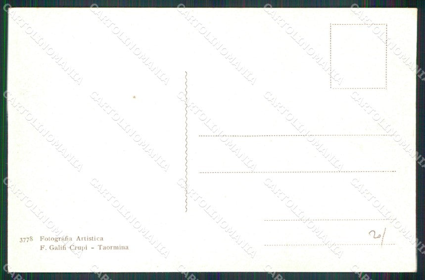Messina Taormina Via Bastione cartolina MX0942 – retro