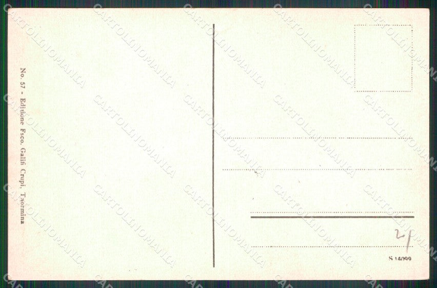 Messina Taormina Contadini con Buoi Aia cartolina MX0954 – retro