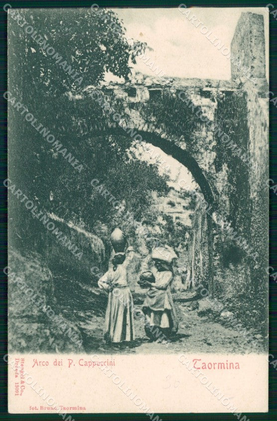 Messina Taormina Arco Padri Cappuccini Stengel 13091 cartolina MX0961 – fronte