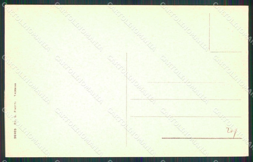 Messina Taormina Costumi Siciliani Portatrice d'Acqua cartolina MX0963 – retro