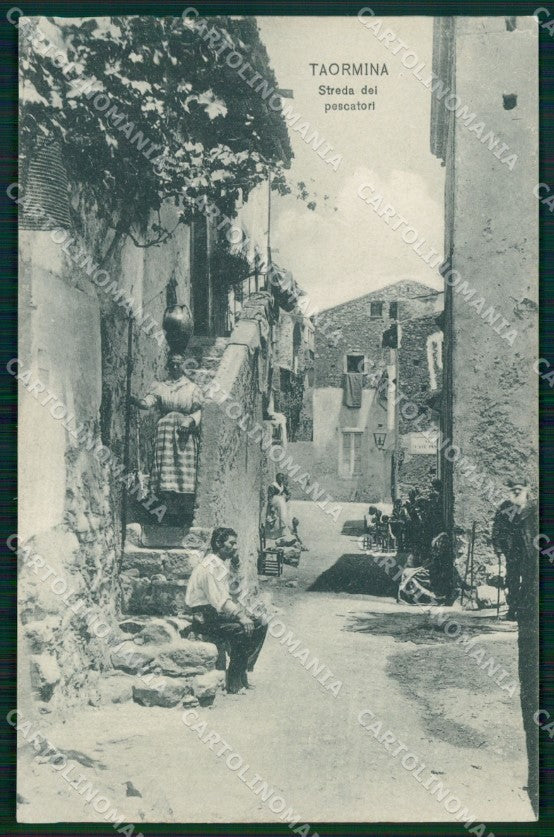 Messina Taormina Strada Pescatori Trenkler cartolina MX0965 – fronte