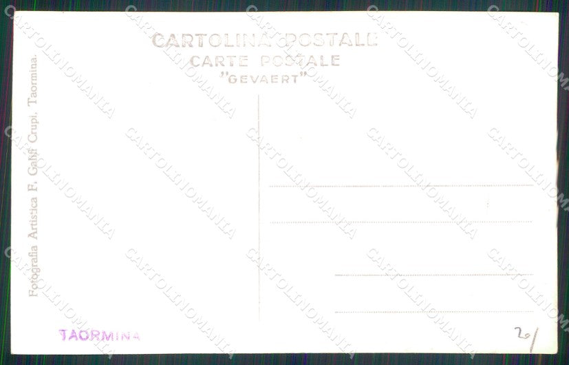 Messina Taormina Donna Anziana con Bambino Foto cartolina MX0967 – retro