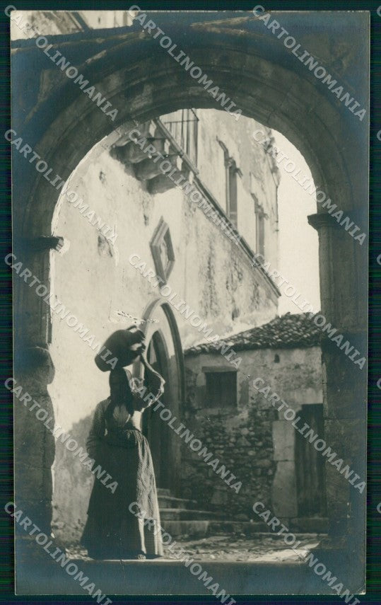 Messina Taormina Costumi Siciliani Portatrice d'Acqua Foto cartolina MX0972 – fronte