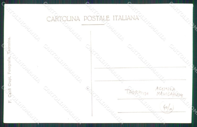 Messina Taormina Agenzia Navigazione Ufficio Foto cartolina MX0976 – retro
