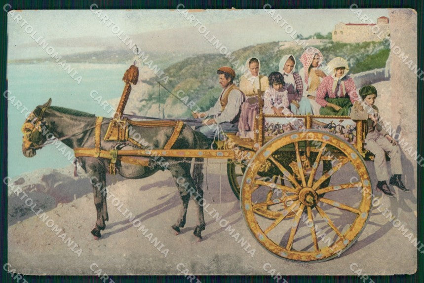Palermo Città Carretto Siciliano Costumi cartolina MX0992 – fronte