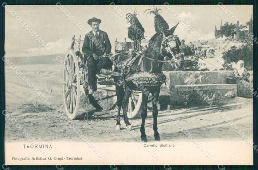 Messina Taormina Carretto Siciliano Costumi cartolina MX0996 – fronte