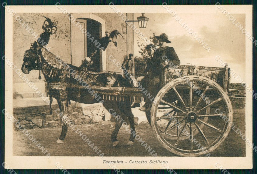 Messina Taormina Carretto Siciliano Costumi cartolina MX0997 – fronte