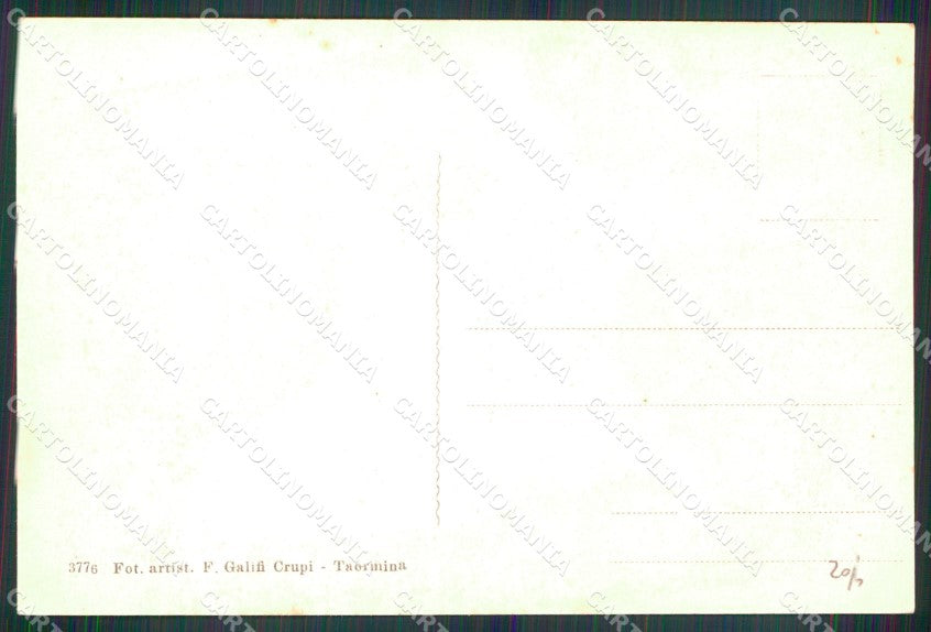 Messina Taormina Carretto Siciliano Costumi cartolina MX0997 – retro
