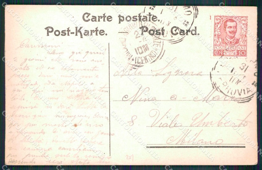 Palermo Città Carretto Siciliano Costumi PIEGHE cartolina MX1016 – retro