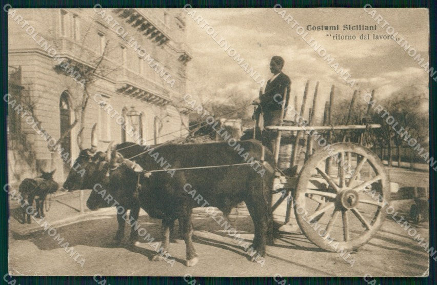 Catania Città Costumi Siciliani Alterocca 35196 Carretto cartolina MX1022 – fronte