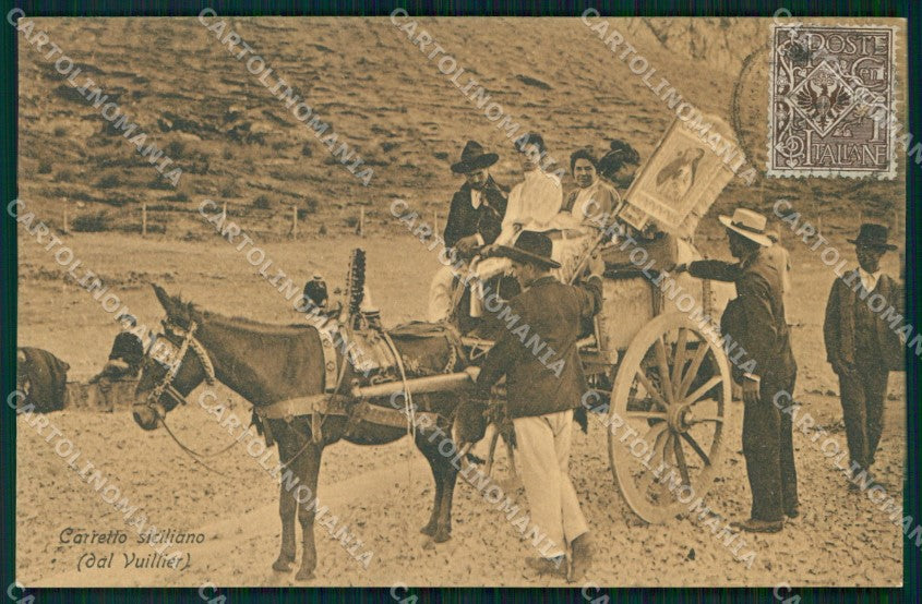 Palermo Città Carretto Siciliano Costumi cartolina MX1023 – fronte