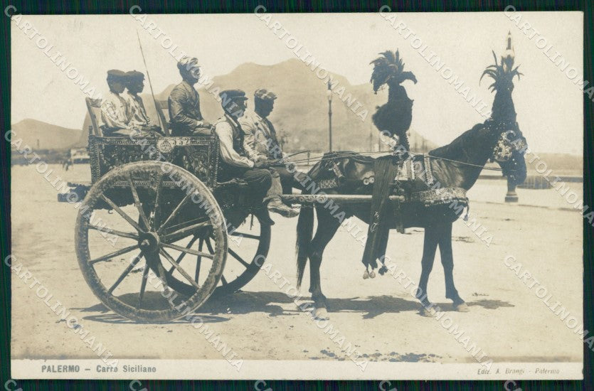 Palermo Città Carretto Siciliano Costumi Foto cartolina MX1026 – fronte