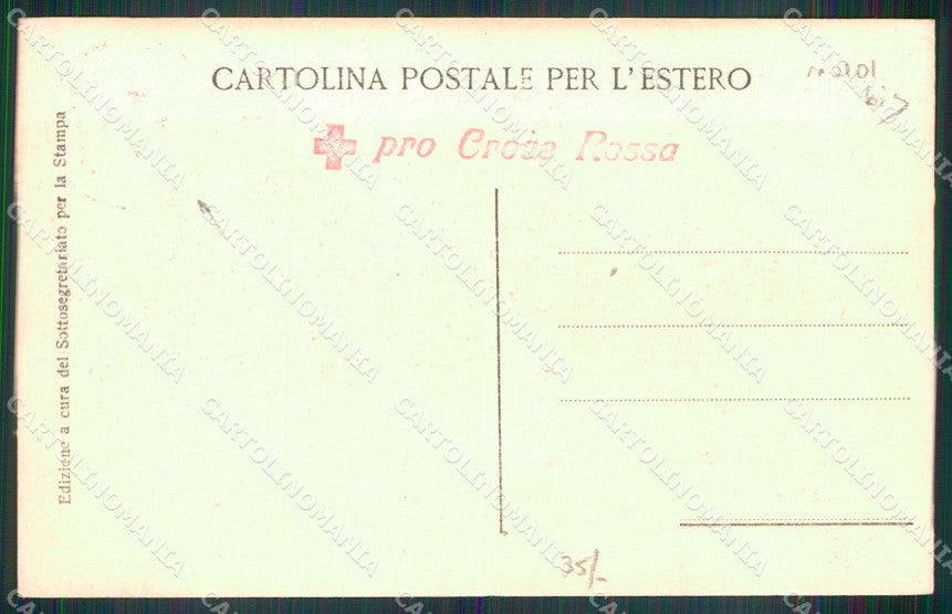 Palermo Città Equipaggio Italiano CRI Croce Rossa cartolina MX1029 – retro