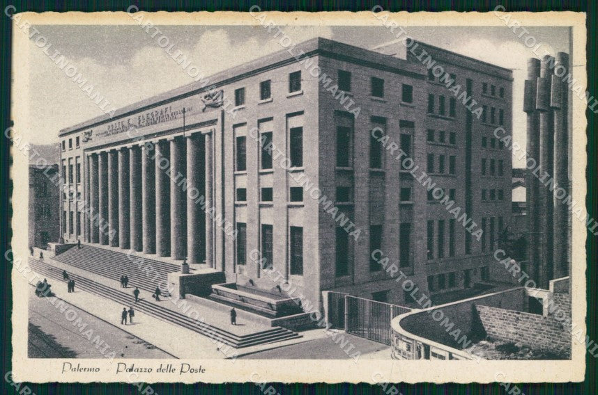 Palermo Città Palazzo delle Poste Fascismo cartolina MX1037 – fronte