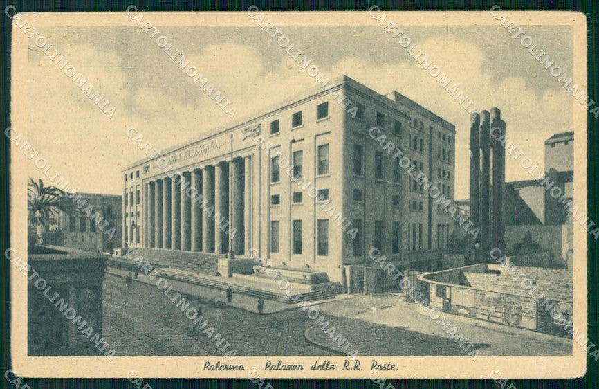 Palermo Città Palazzo delle Poste Fascismo cartolina MX1038 – fronte