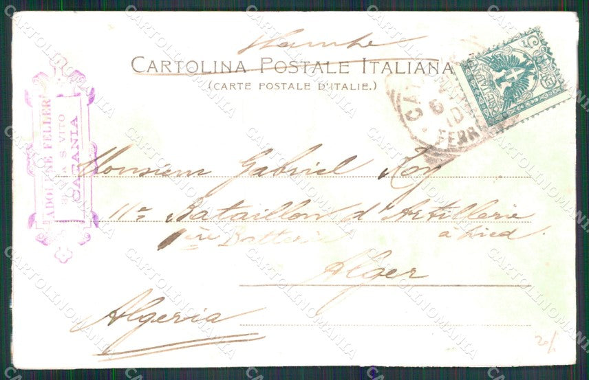 Catania Città Popolani Siciliani Costumi Stengel REICOLLATA cartolina MX1040 – retro