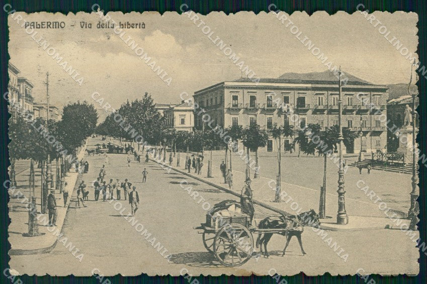 Palermo Città Via della Libertà cartolina MX1046 – fronte